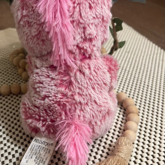 Kellytoy Unicorn Pink Sugar Loaf Corduroy 8” Stuffed Animal Lovey Plush - Picture 3 of 12